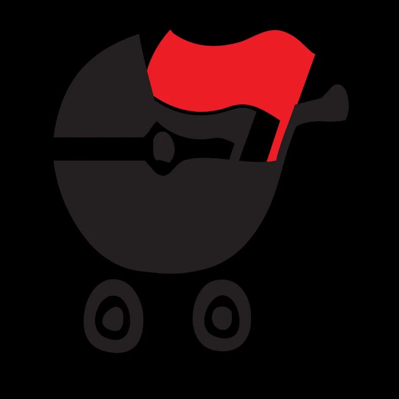 drapeau poussette antifa bébé