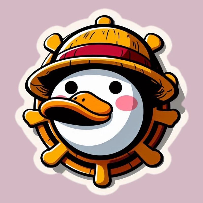 Ente mit Strohhut