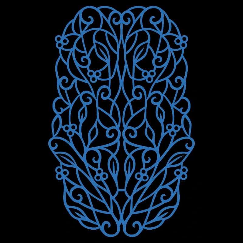Blue stylish ornamental element