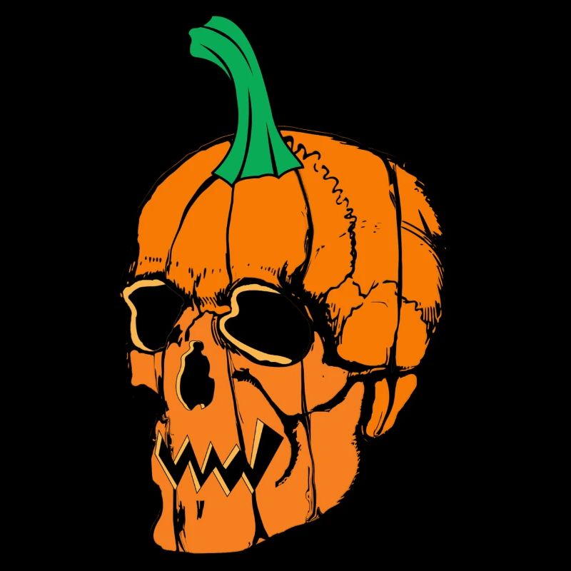 Halloween skull pumpkin