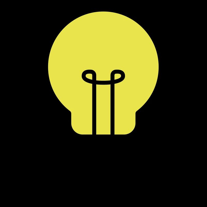 Light bulb lamp idea icon vector