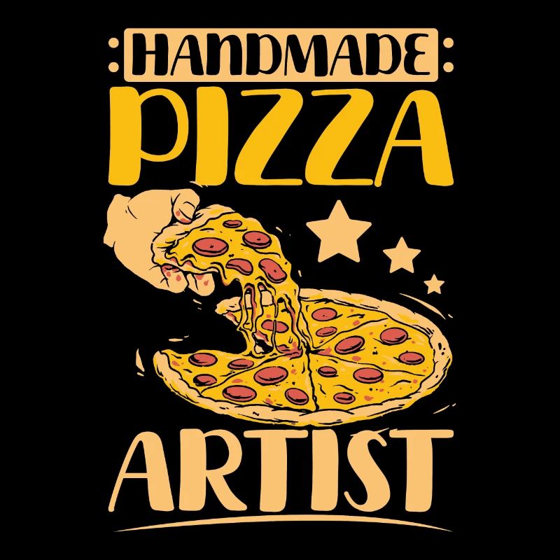 Handmade pizza making artist