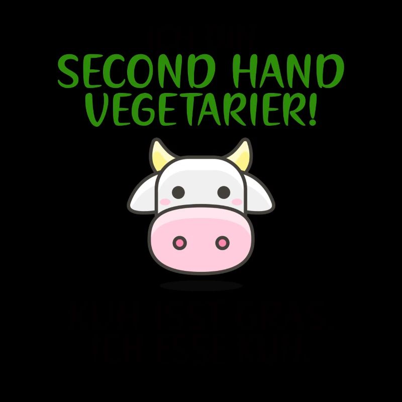 Vegetarier Kuh! schwarz
