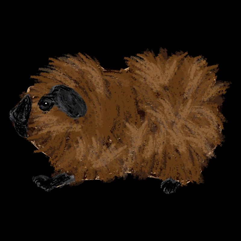 Design mit einem Rosetten-Meerschweinchen