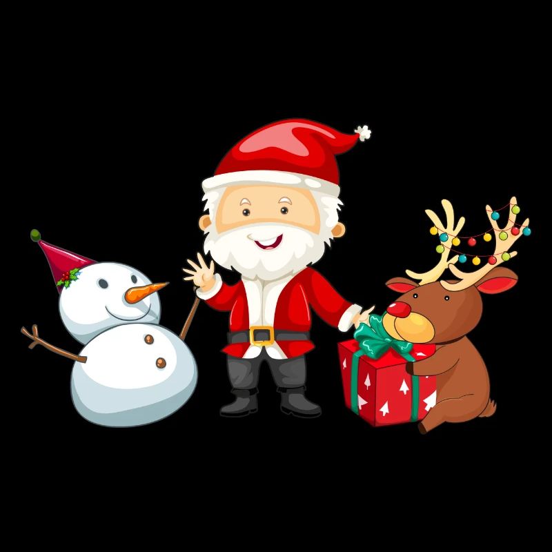 Frohe Weihnachten - Schneemann - Rentier -Nikolaus