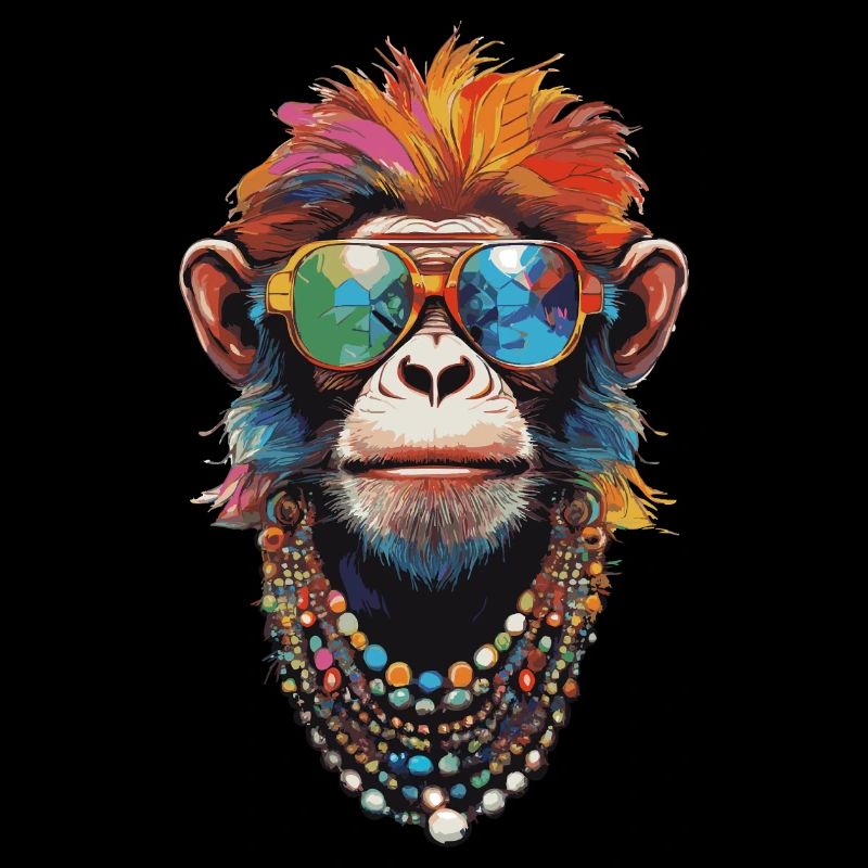 Singe coloré