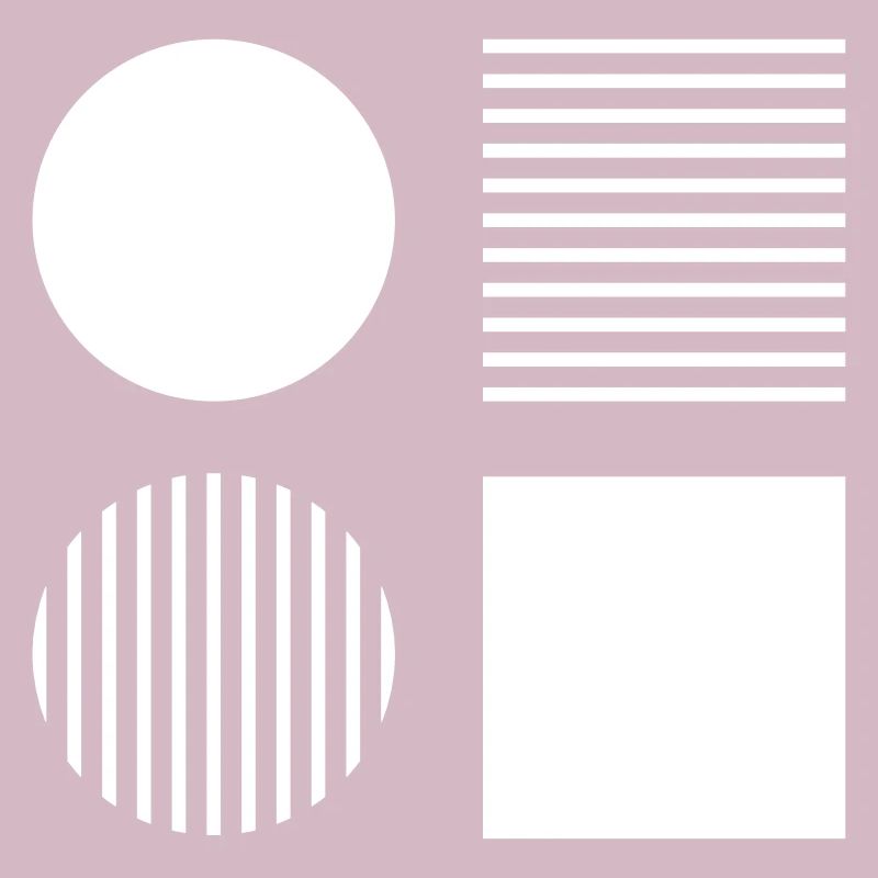Circles and Square / Abstract Minimal Pattern