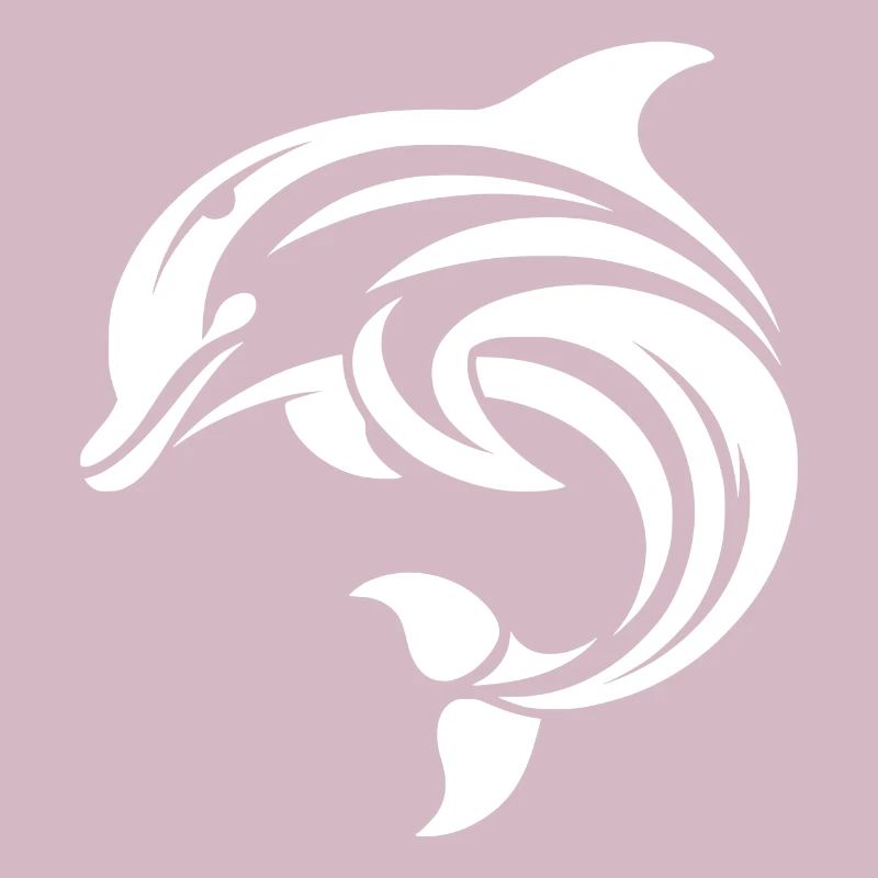 Elegant dynamic dolphin in leap