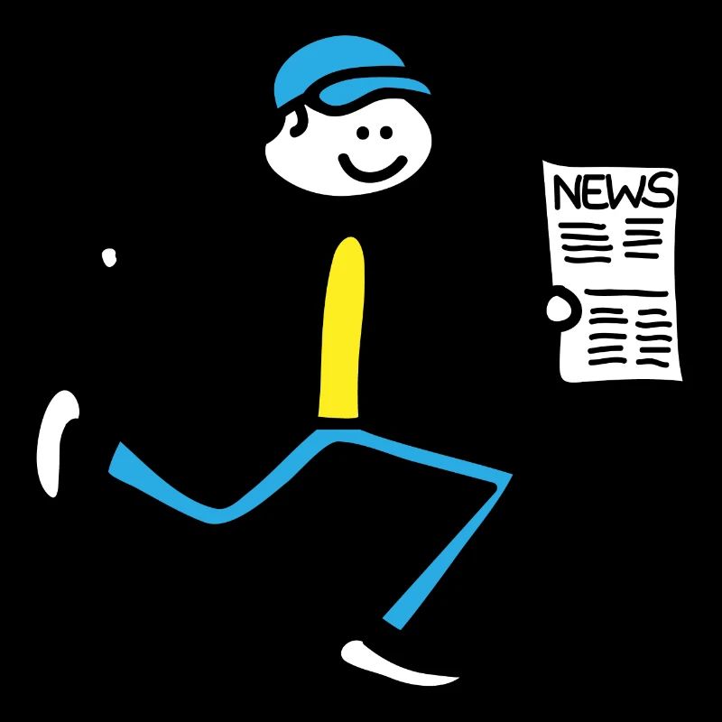 Man with newspaper