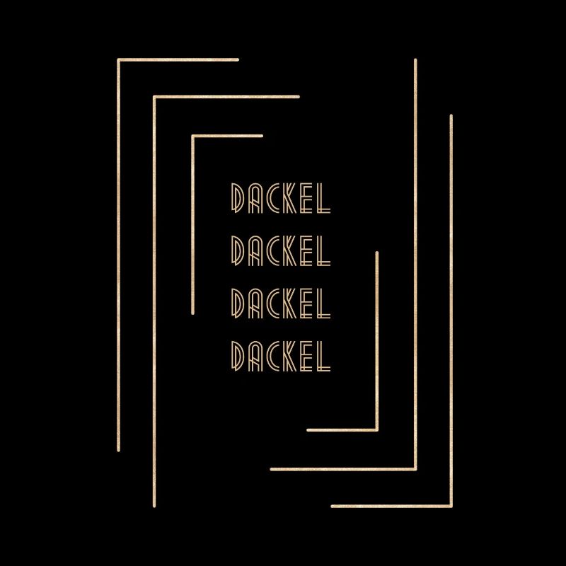 Dackelspruch, Dackelmotiv, Dackel Art Deco