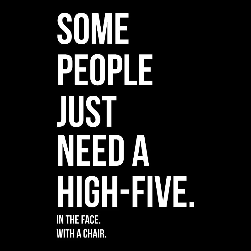 High Five Chair Silly Gift Provokant Face