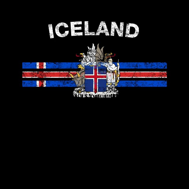 Isländer Flag Shirt - Isländer Emblem & Island