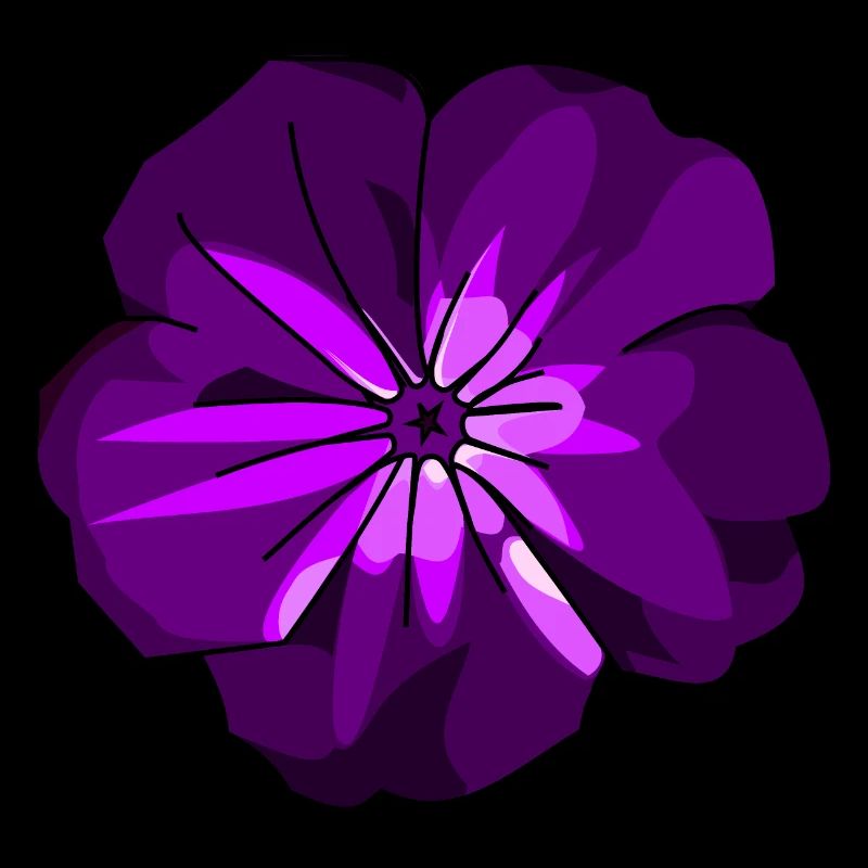 Fleur pourpre à floraison