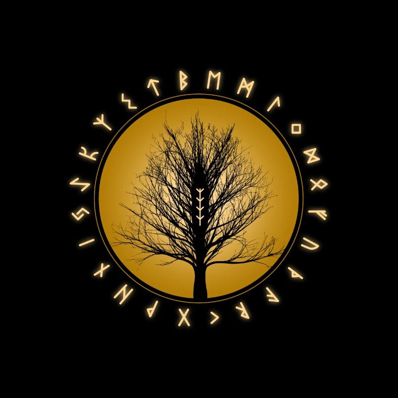 Yggdrasil knot tree Lebensbaum Walhalla