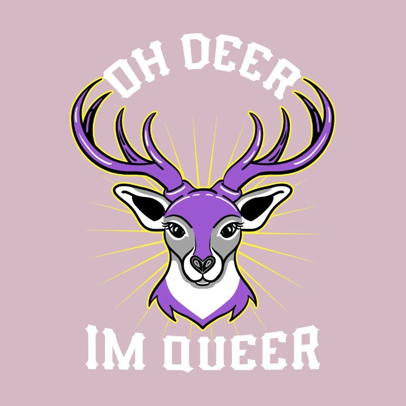 Oh Deer Im Queer Nonbinary Pride