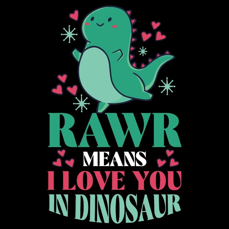 Rawr bedeutet, dass ich dich im Dinosaurier liebe