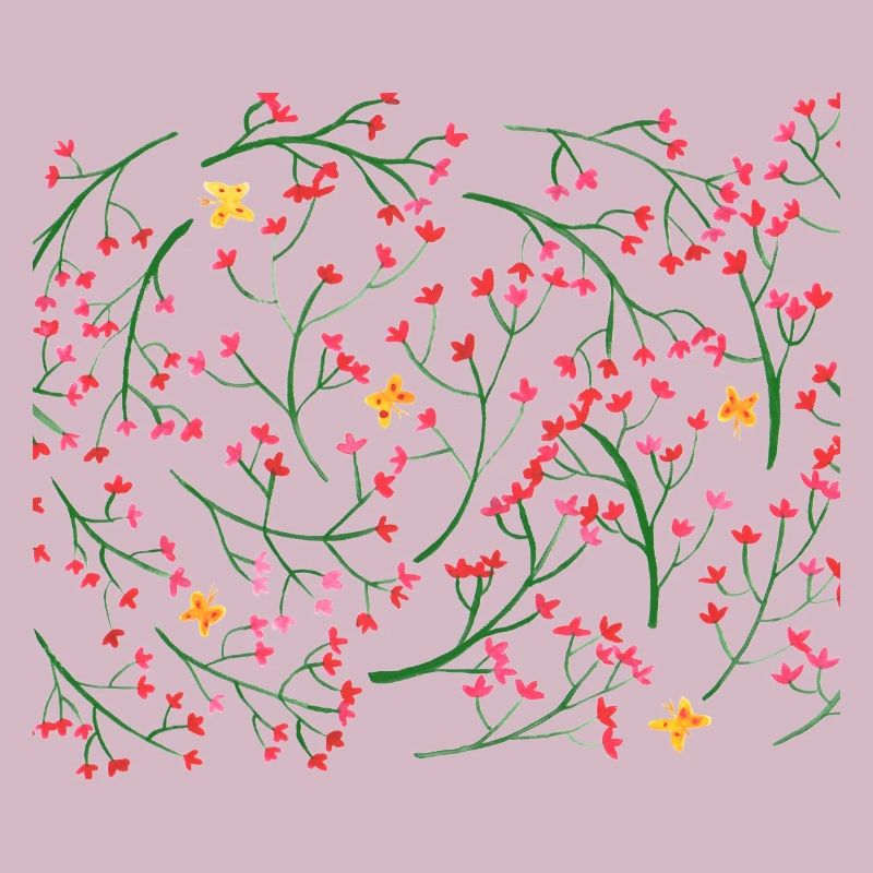 Schmetterlinge und Blumen