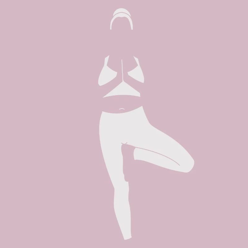 Yoga Tree Pose, white