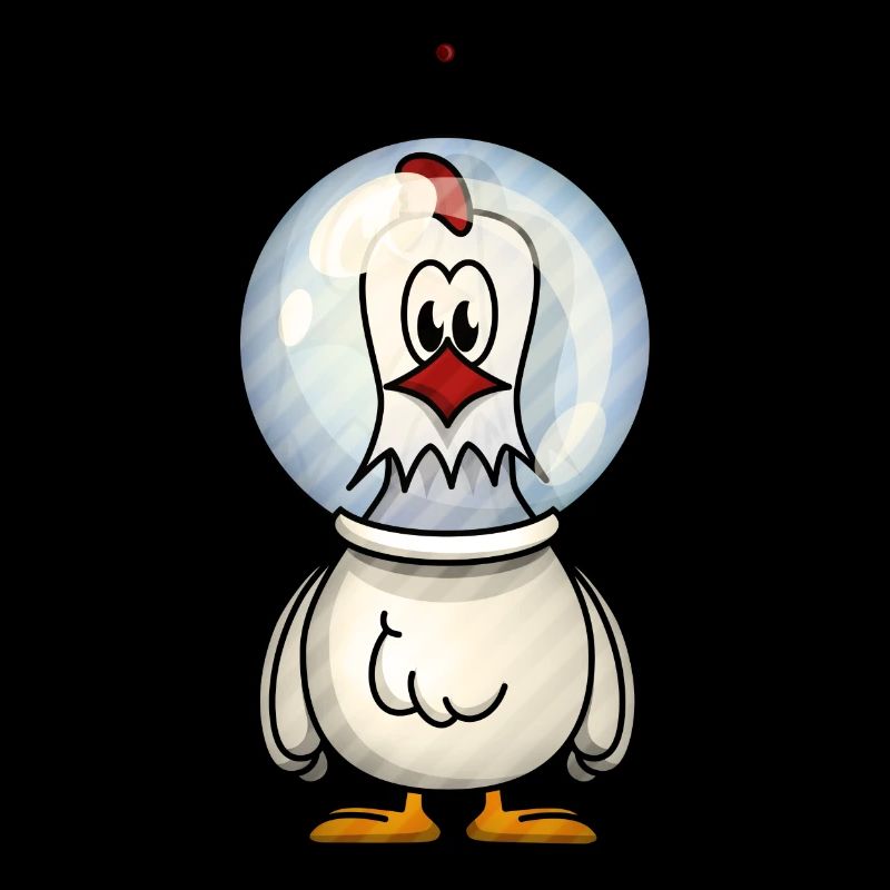 Astro chicken in space