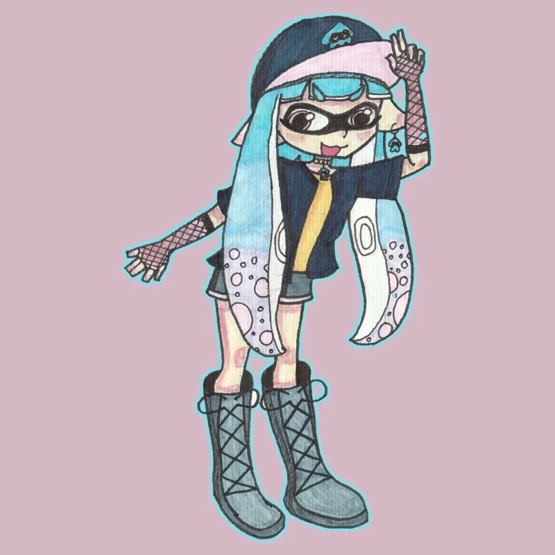 Inkling Mädchen | Blau | Splatoon