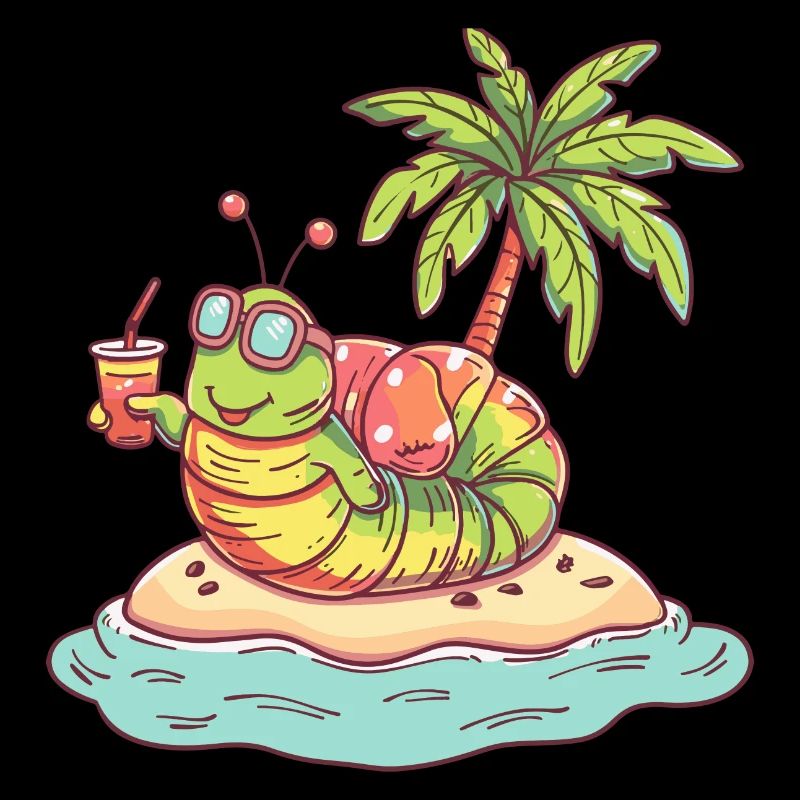 Worm Summer Beach Comic