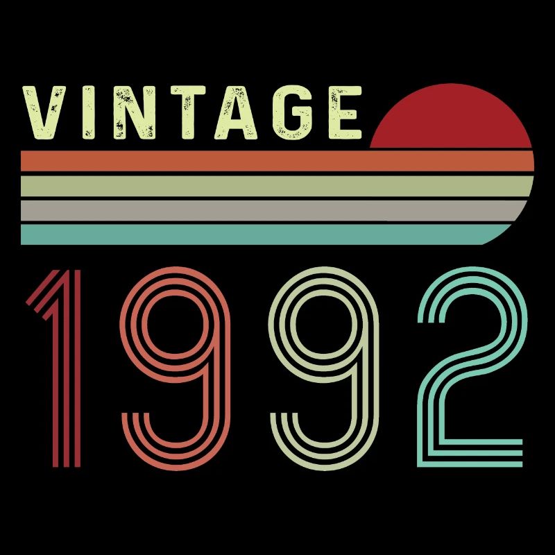 Original 1992 Vintage Anniversaire Rétro