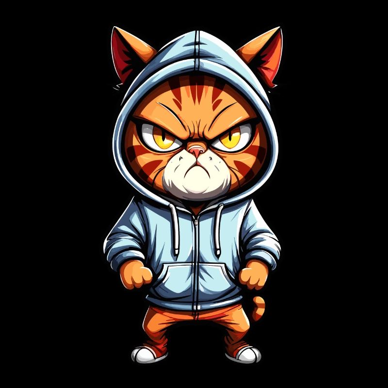 Chat brun avec capuche