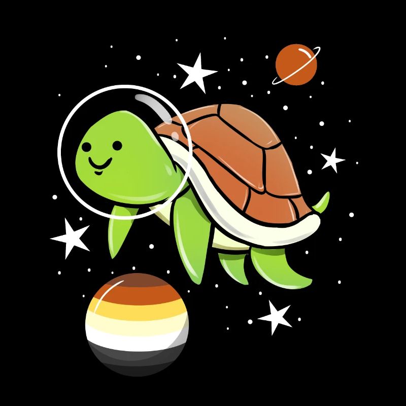 Turtles Astronaut Gay Bear Pride