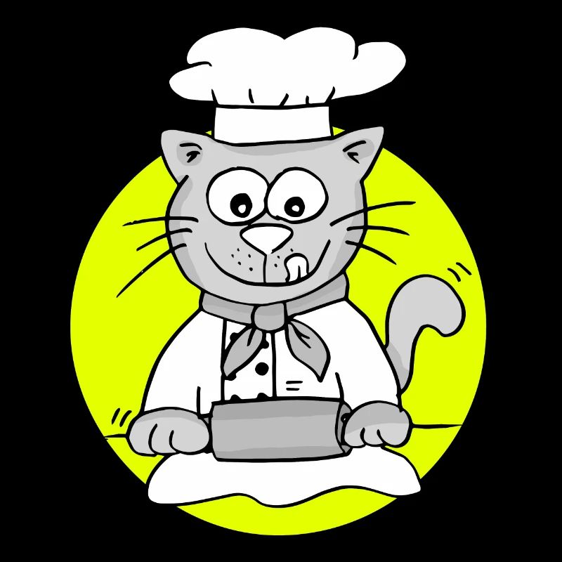 Retro Baker Cat - Profession Baker