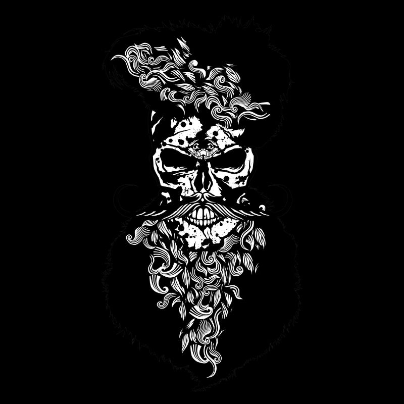 Tod Kopf Schädel Schädel bärtige hipster Schnurrbart s