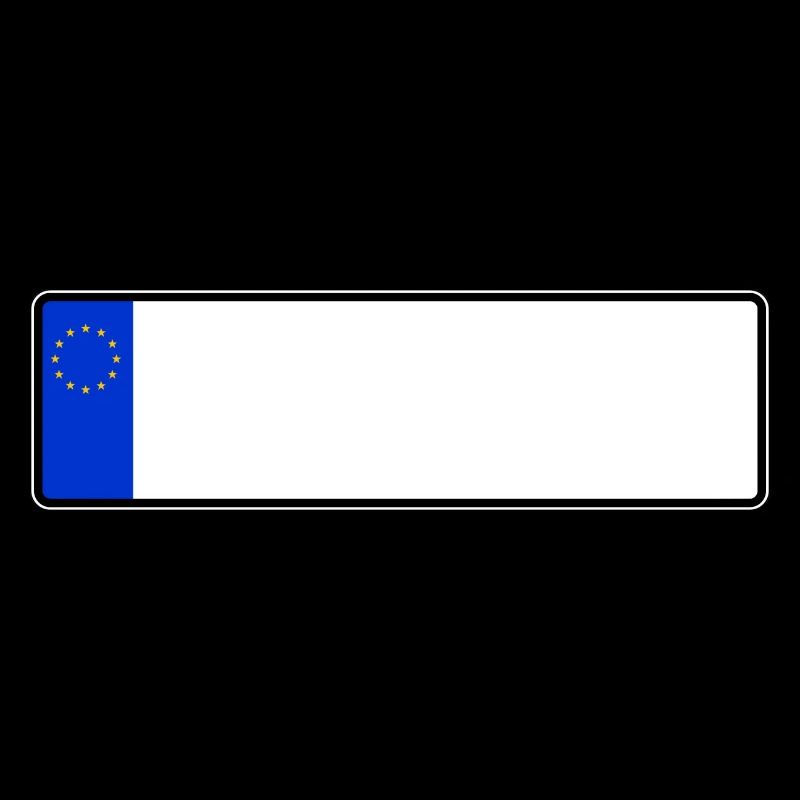 License plate blank short EU