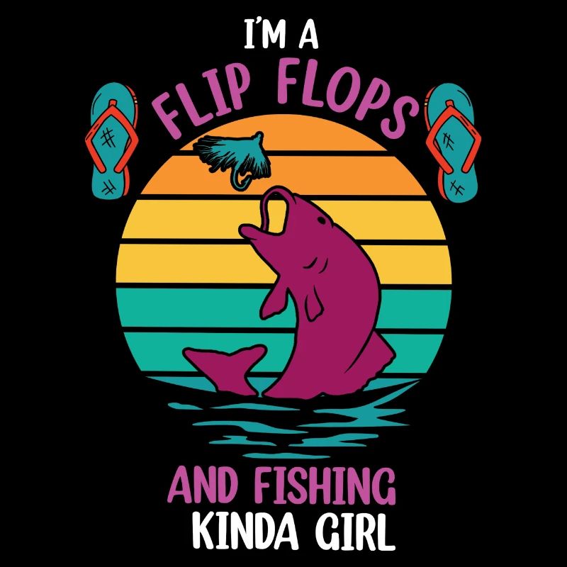 Ich bin ein Flip Flop und Fischer Mädchen