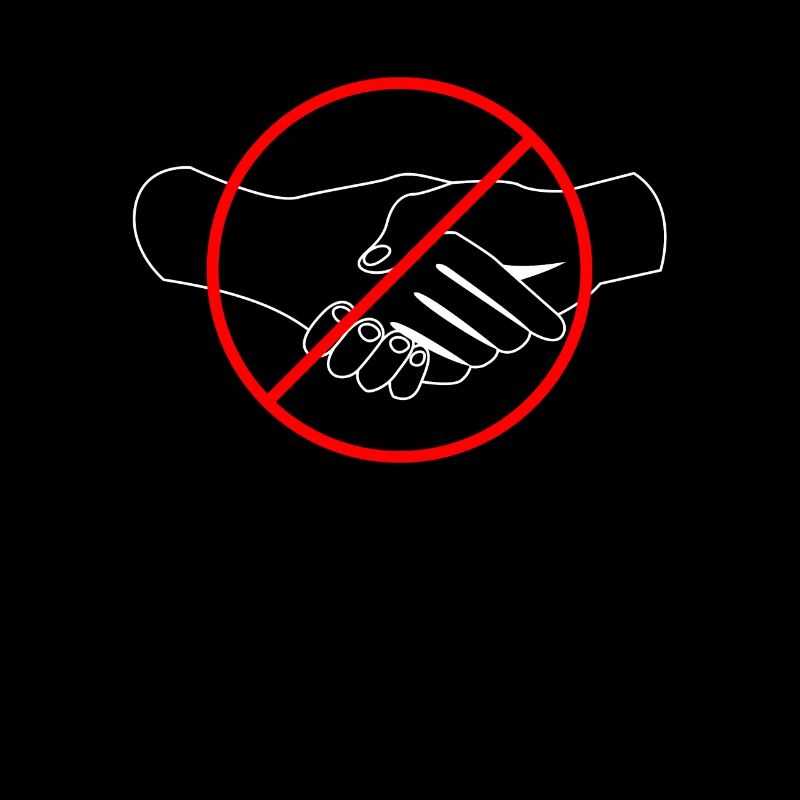 Poignée de main interdite j'arrête COVID19