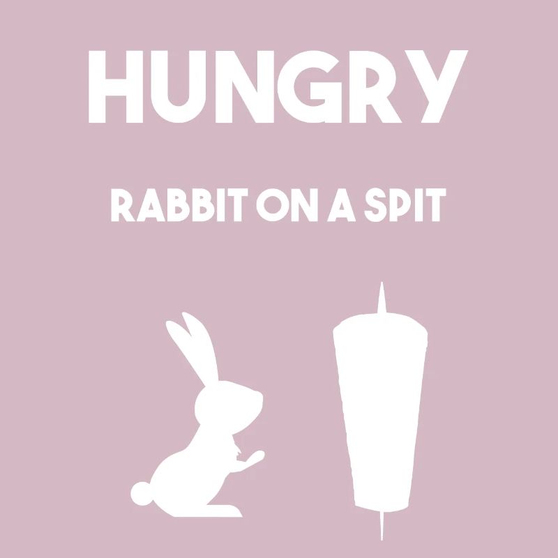 Rabbit on a spit withe