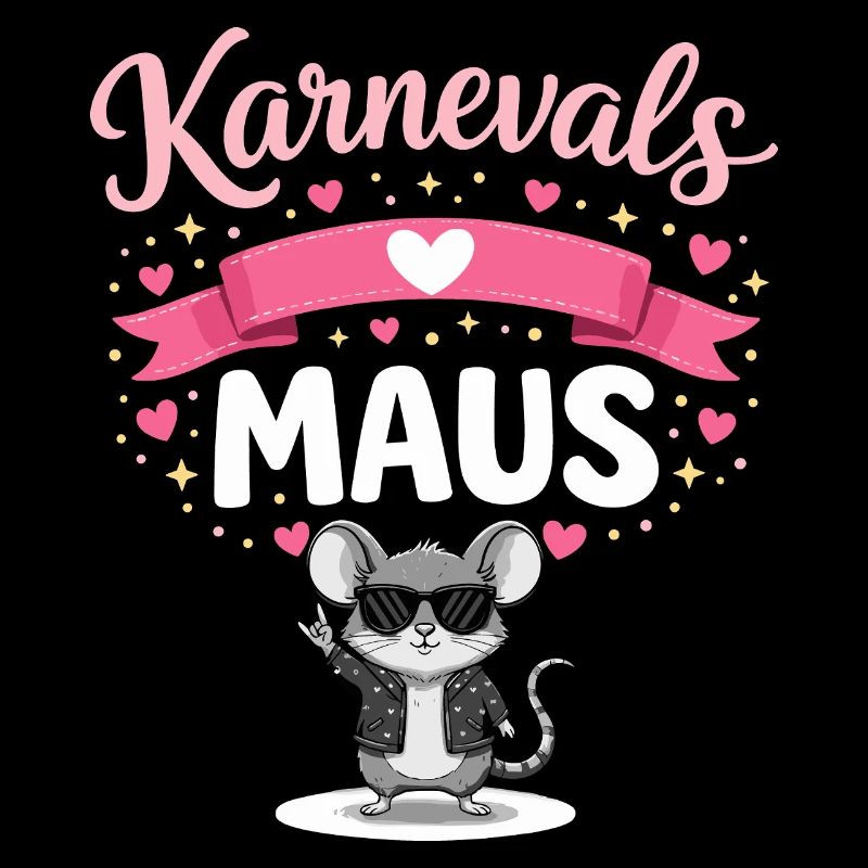 Karnevalsmaus Köln Damen Pink Alaaf Fasching