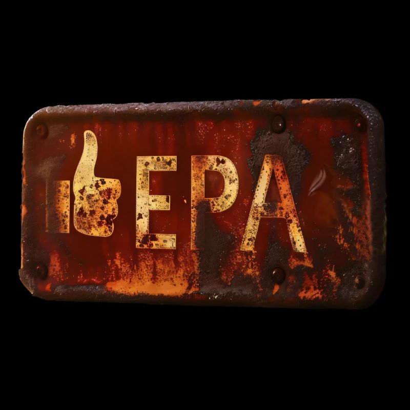 Rusty LIKE EPA sign with a retro feel