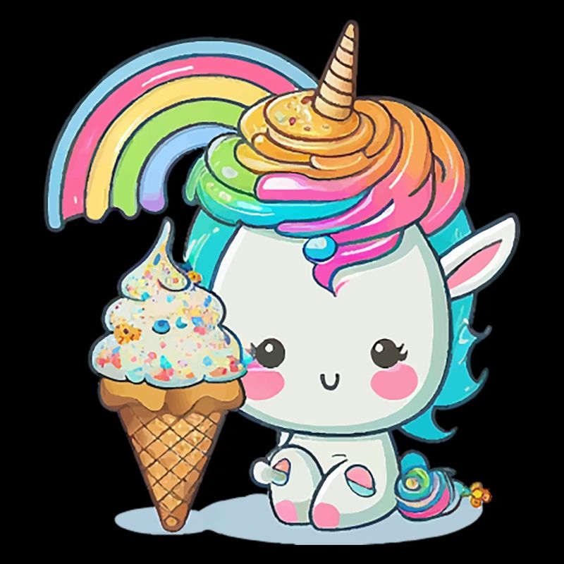 Einhorn-Paradies mit Regenbogenhaar