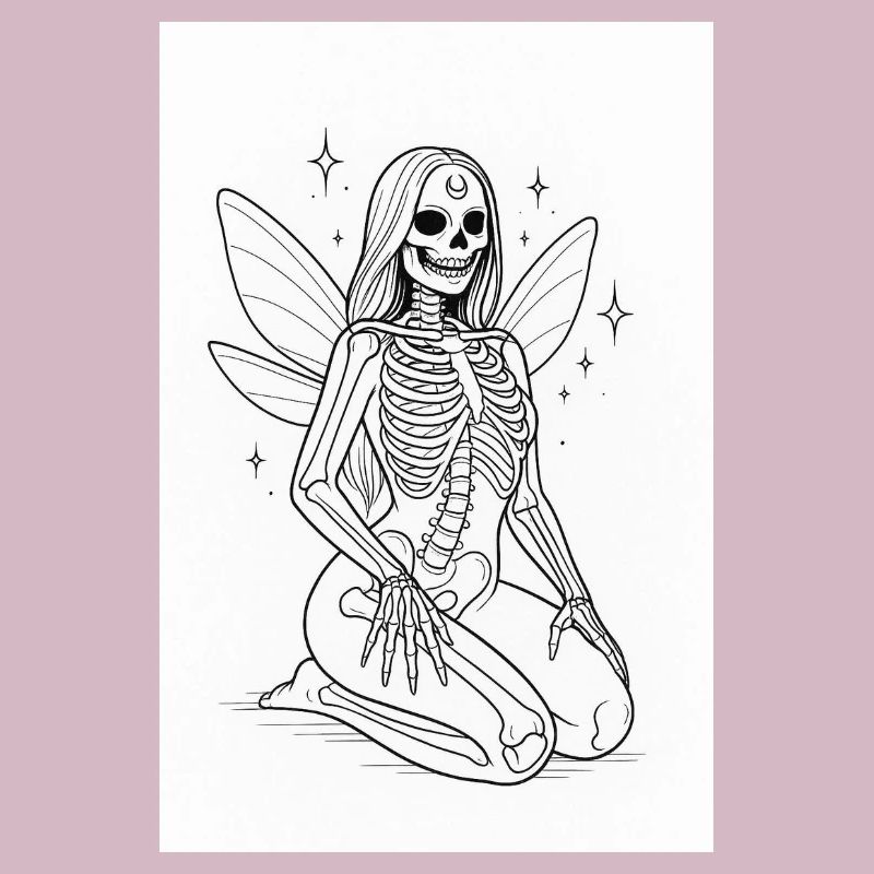 Magic Skeleton with Wings