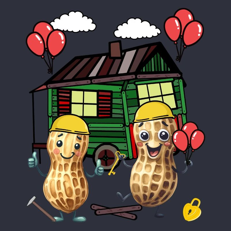 Peanuts Constructeur de maison Constructeur Remorque de construction Maison propre Maison