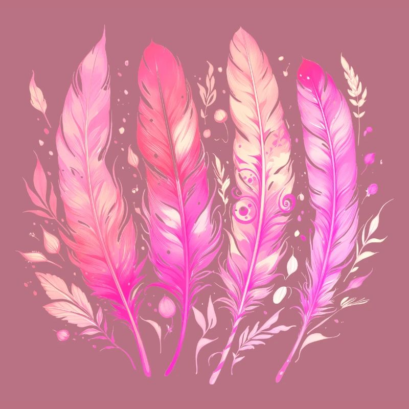 4 Feathers, Bird Feathers, Native Americans, Patterns