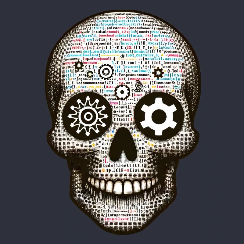 Code Master Skull Tee Digitale Matrix für Programmierer