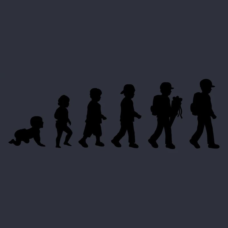 Evolution Schulkind Einschulung Junge