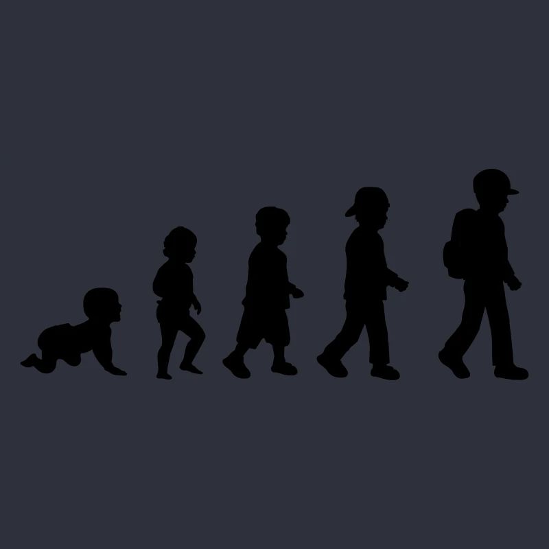 Evolution Schulkind Junge
