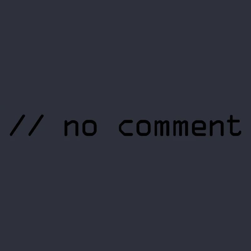 No comment Programming Informatic Geschenk Spruch