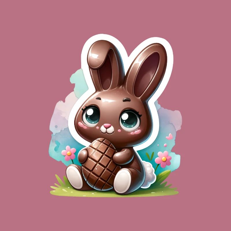 A Chocolate Bunny With an Easter Egg
