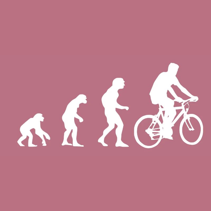 Evolution, singes au cycliste, vtt