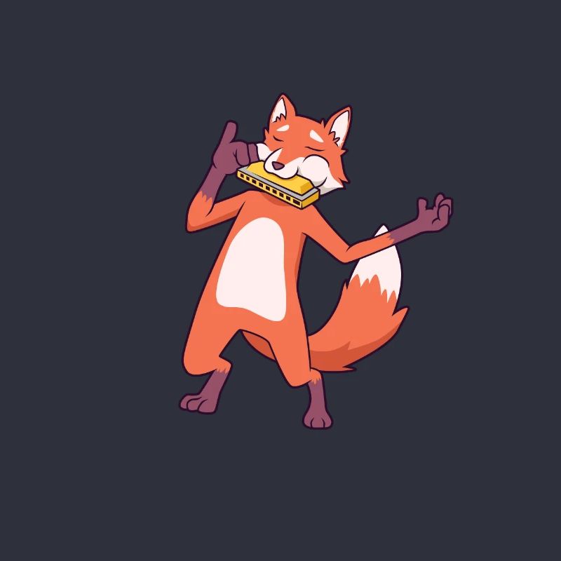 Fox joue de l’harmonica