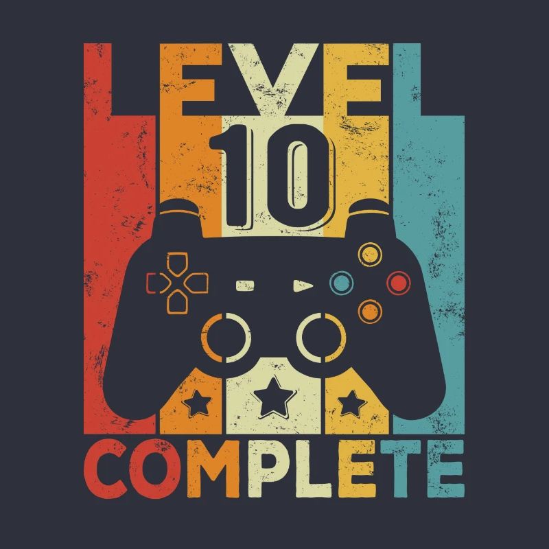 Level 10 Complete 10 Geburtstag Junge Mädchen