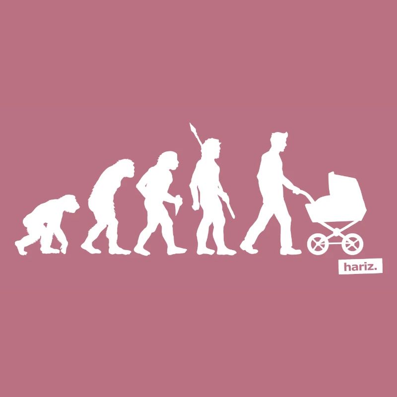 Papa Evolution HARIZ Papa Vatertag Geschenk