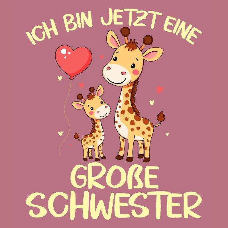 Ich bin jetzt endlich eine große Schwester Giraffe